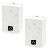 2x Studiomaster PS8 White Passive Install Speaker 8" inc wall bracket